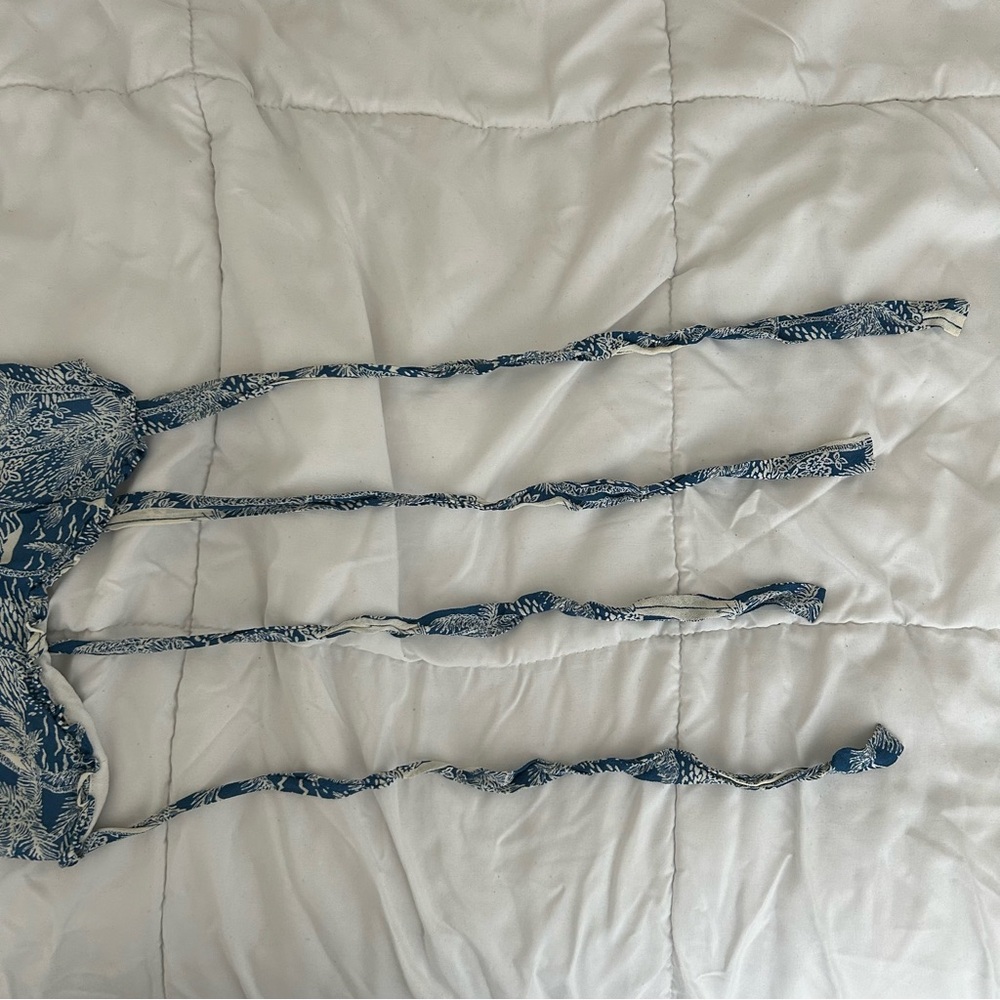 Reformation Blue & White Printed Mini Dress - Picture 16 of 16